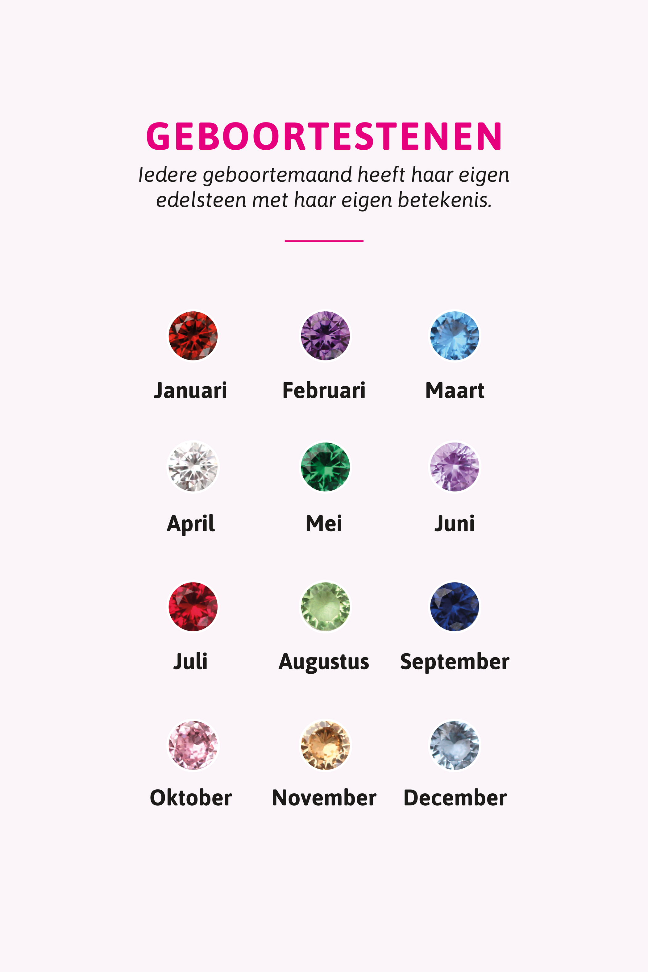 OKTOBER oorbedels met geboortesteen roze rozenkwarts zirconia (excl. oorringen)
