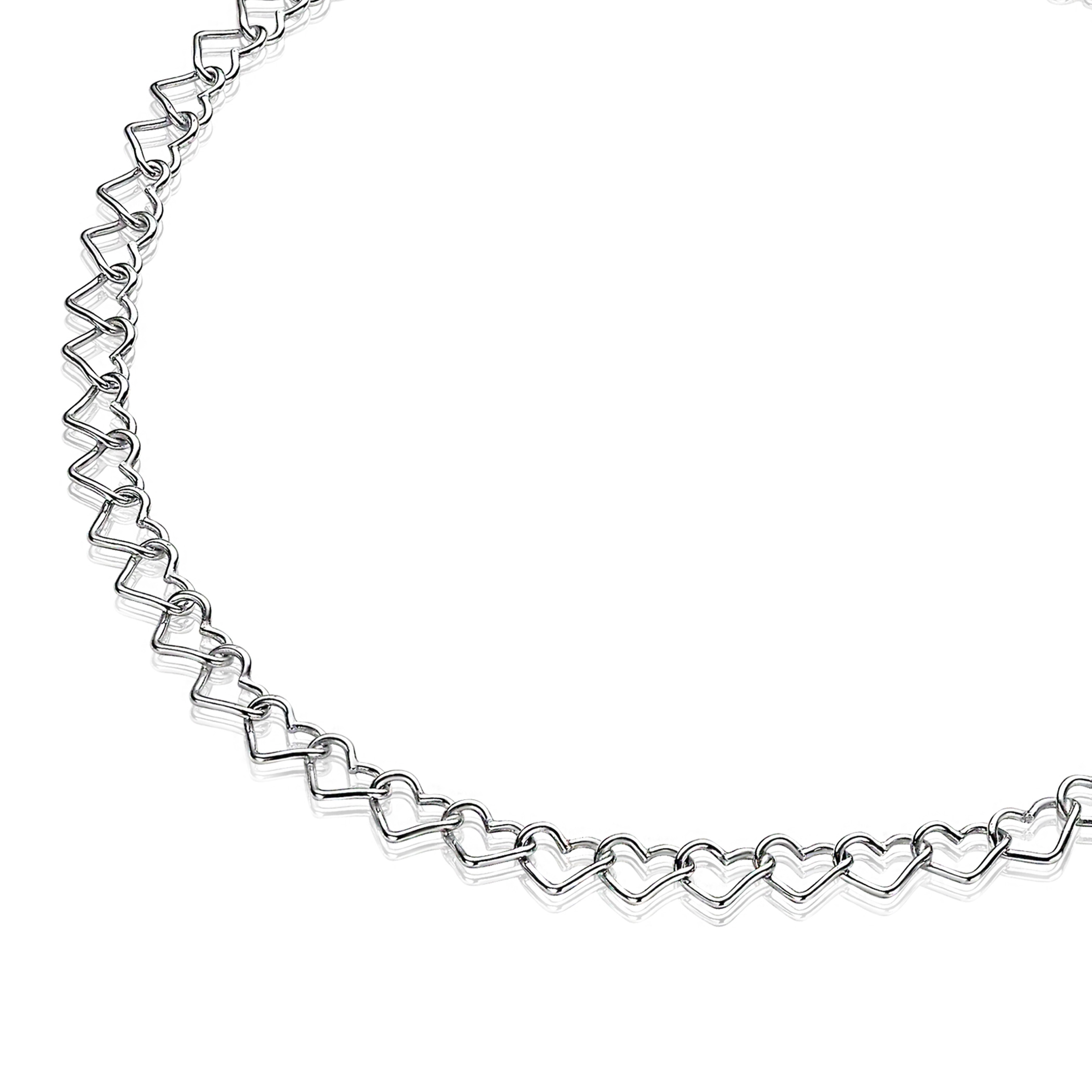 ZINZI zilveren choker 32+10cm harten ZICHOK1457