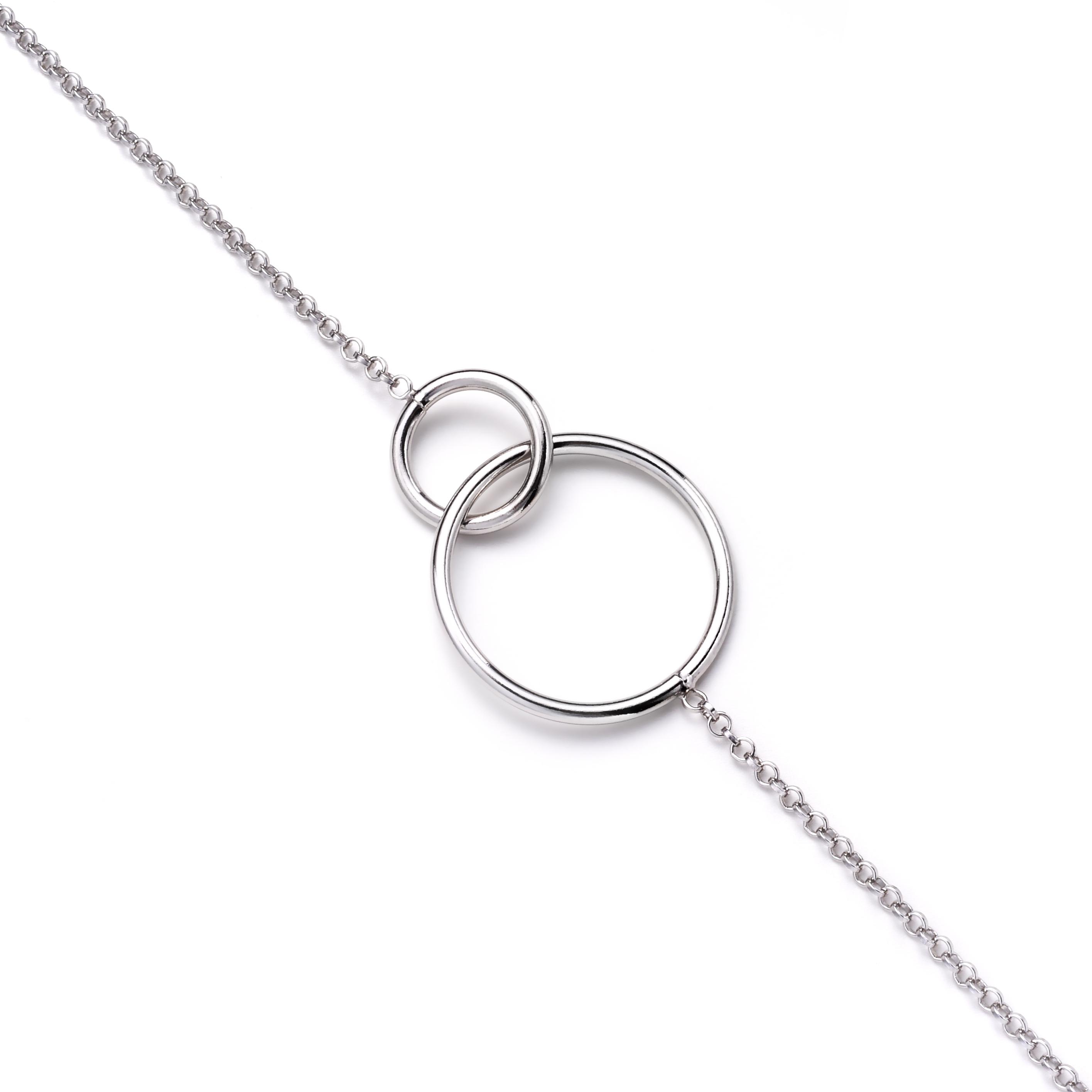 Zinzi zilveren collier ronde vormen 42-45cm ZIC1278