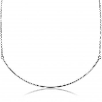 ZINZI zilveren fantasie ketting 45cm met trendy boog 11cm op de hals ZIC1405