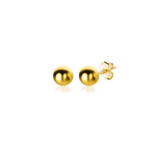 3mm ZINZI Gold 14 krt gouden glanzende bol oorknoppen 3mm ZGO393