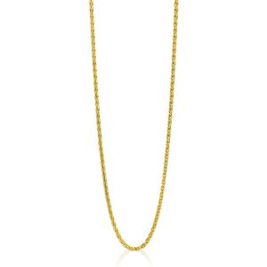 ZINZI Gold 14 krt gouden palmier collier 1,5mm breed, lengte 43cm ZGC307