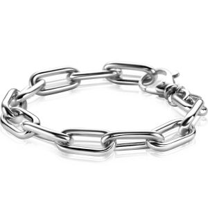 ZINZI zilveren schakelarmband met grote ovale schakels van 10mm breed ZIA2532