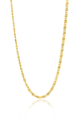 ZINZI Gold 14 karaat gouden fantasie schakel-collier 1,6mm breed en lengte 45cm ZGC295