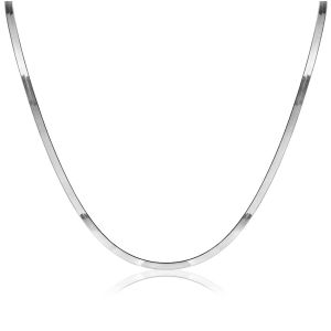 ZINZI zilveren platte slangen-ketting 45cm 3,5mm breed ZIC2292