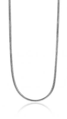 45cm Zinzi zilveren slangen collier 1mm breed ZISL45 