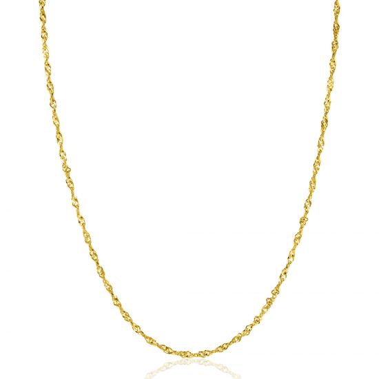 ZINZI Gold 14 karaat gouden massieve Singapore ketting 1,8mm breed 41-43cm ZGC501
