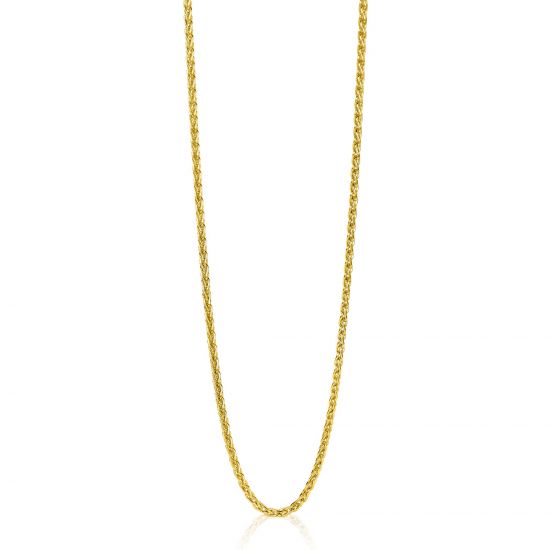 ZINZI Gold 14 krt gouden palmier collier 1,5mm breed, lengte 43cm ZGC307