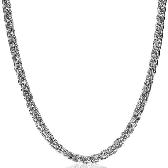 ZINZI zilveren ketting vossenstaart 5mm breed 45cm ZIC2214