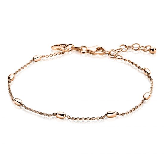 ZINZI zilveren fantasie armband rosé verguld ovaal 16,5-20cm ZIA1655R