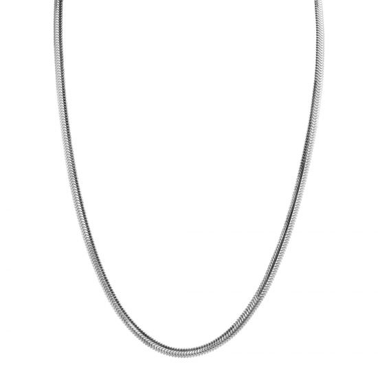 ZINZI zilveren platte slangen-ketting 45cm 3,5mm breed ZIC2402