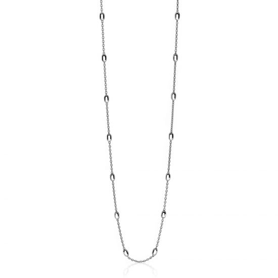 ZINZI zilveren fantasie collier ovaal 42-45cm ZIC1655