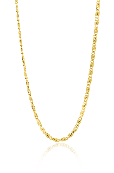 ZINZI Gold 14 karaat gouden fantasie schakel-collier 1,6mm breed en lengte 45cm ZGC295