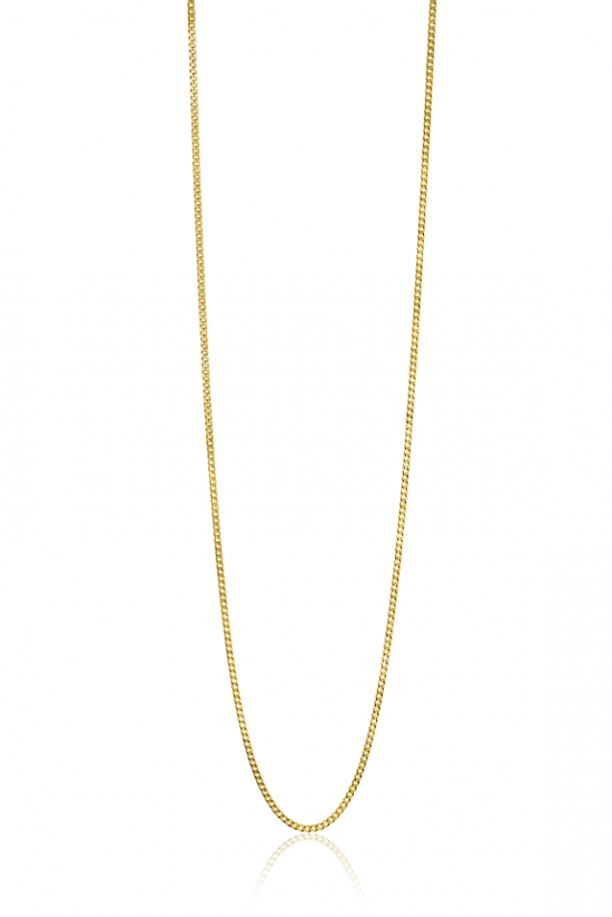 42cm ZINZI Gold 14 krt gourmet ketting 0,8mm breed, ideaal om je hanger aan te bevestigen ZGLG42-08