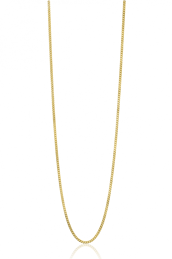 45cm ZINZI Gold 14 krt gourmet ketting 1mm breed, ideaal om je hanger aan te bevestigen ZGLG45-1