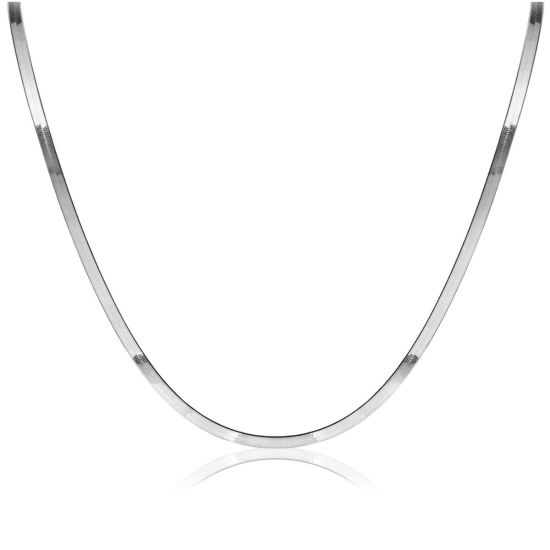 ZINZI zilveren platte slangen-ketting 45cm 3,5mm breed ZIC2292