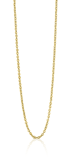 60cm ZINZI gold plated zilveren anker ketting ZILC-A60G