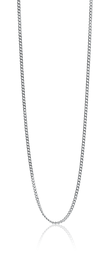 70cm ZINZI zilveren gourmet ketting. ZILC-G70