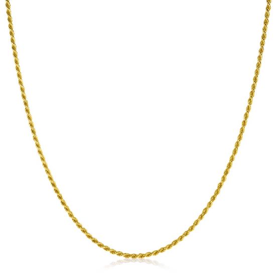 60cm ZINZI gold plated zilveren koord ketting ZILC-K60G