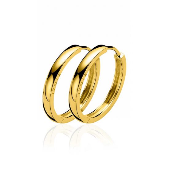 ZINZI gold plated zilveren oorringen 24 x 3mm met scharniersluiting ZIO192G