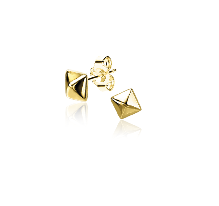 ZINZI zilveren oorknopjes 14K geel verguld 3mm studs ZIO2167G