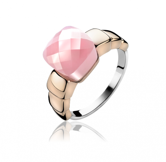 ZINZI zilveren ring rosé verguld roze ZIR1111R