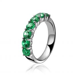 Zinzi Zilveren Ring Groen Zir G