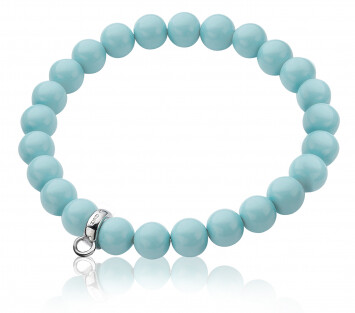 Zinzi Charms rek-armband one-size turquoise parels CH-A20T 