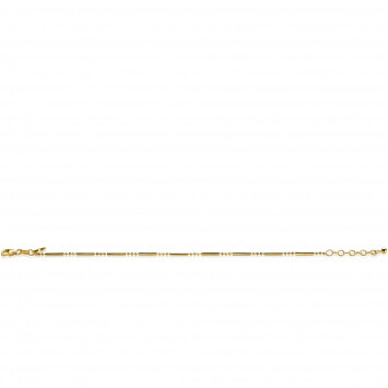 ZINZI zilveren fantasie armband 14K geel verguld staafjes ZIA1452G