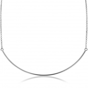 ZINZI zilveren fantasie ketting 45cm met trendy boog 11cm op de hals ZIC1405