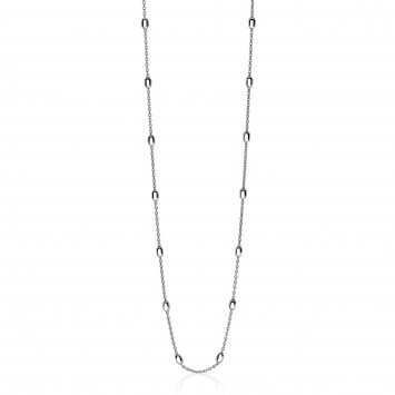 ZINZI zilveren fantasie collier ovaal 42-45cm ZIC1655