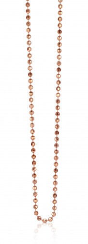 90cm ZINZI zilveren bolletjes ketting rosé verguld ZI90BOLR 