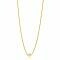 ZINZI gold plated zilveren koord ketting bezet met een ronde witte zirconia 40-45cm ZIC2461Y