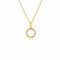 ZINZI Gold 14 krt gouden hanger met open ronde vorm 10mm, met gedraaide buis ZGH400 (zonder collier)