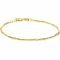 ZINZI Gold 14 karaat gouden massieve armband met bewerkte gedraaide staafjes en fijne jasseron schakels 2mm breed 17-19cm ZGA500
