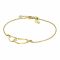 ZINZI Gold 14 karaat gouden jasseron armband open harten 18-20cm ZGA114