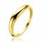 ZINZI Gold 14 krt gouden gladde ring organisch gevormd ZGR533