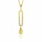 37mm ZINZI gold plated zilveren hanger met trendy open ovale vorm en peervormige hanger groen peridot ZIH2430 (zonder collier)