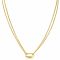 ZINZI zilveren ketting 14K geel verguld 45cm ovale sluitring ZIC2060G