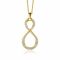 35mm ZINZI gold plated zilveren hanger Infinity bezet met witte zirconia's ZIH2570Y (zonder collier)