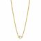 ZINZI gold plated zilveren gourmet ketting met vierkante zetting bezet met witte zirconia 40-45cm ZIC2417Y
