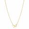 ZINZI gold plated zilveren ketting met 2 verbonden hartjes 40-45cm ZIC2513G