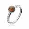 ZINZI zilveren ring bruin ZIR927BR