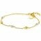 ZINZI gold plated zilveren jasseron schakel armband 4mm breed met zoetwaterparels en witte zirkonia's 17-19cm ZIA2657