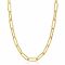 ZINZI gold plated zilveren schakelketting 45cm met schakels van 7mm lang ZIC2533G