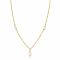 ZINZI gold plated zilveren schakelketting met drie ovale witte zoetwaterparels 40-45cm ZIC2588