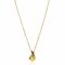 ZINZI gold plated zilveren jasseron ketting 42-45cm met organisch gevormde hanger 18mm ZIC2636G