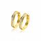 20mm ZINZI gold plated zilveren oorringen met witte zirconia's en luxe klapsluiting, buisdikte 3mm ZIO190Y