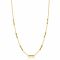 ZINZI gold plated zilveren schakel ketting met zeven gladde bamboe vormen 40-45m ZIC2577G
