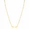 ZINZI gold plated zilveren ketting met paperclip-schakels en glanzend rechthoekig plaatje om te graveren 42-45cm ZIC2530G